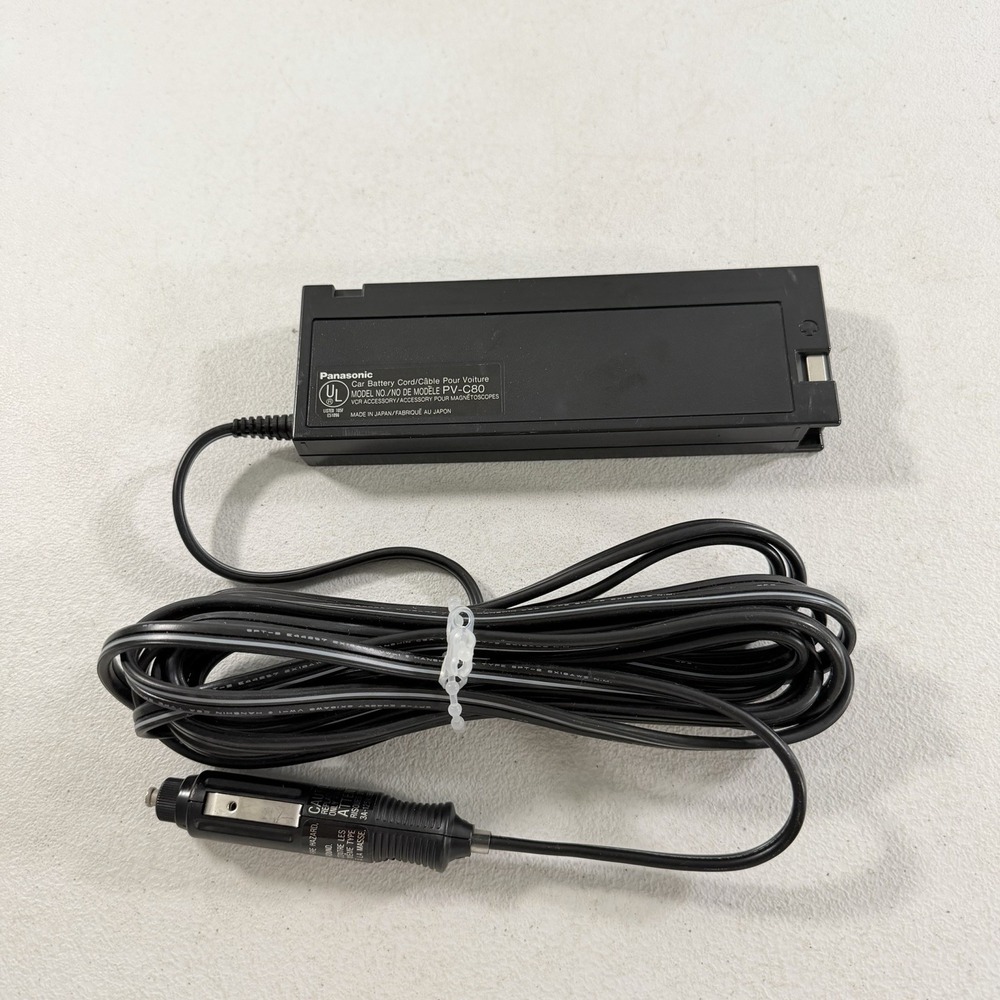 Panasonic PV-C80 Car Battery Cord Power Supply for Omnimovie Camcorder TESTED